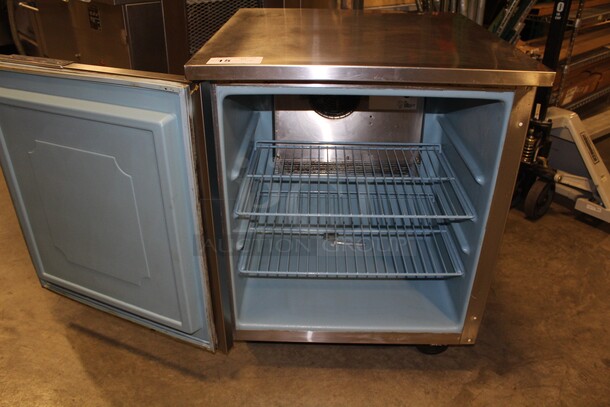 NICE! Delfield Model 407 Commercial Stainless Steel Single Door Undercounter Refrigerator/Cooler On Commercial Casters. 27x28.5x34. 115V/60Hz. Working When Pulled! - Image 2 of 5