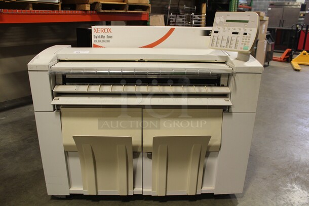 COOL FIND! Xerox 3050 Large Format Roll-Feed Drawing Plotter With Ink/Toner. 57x21.25x53.75. 115V/60Hz. Working When Pulled! - Image 1 of 9