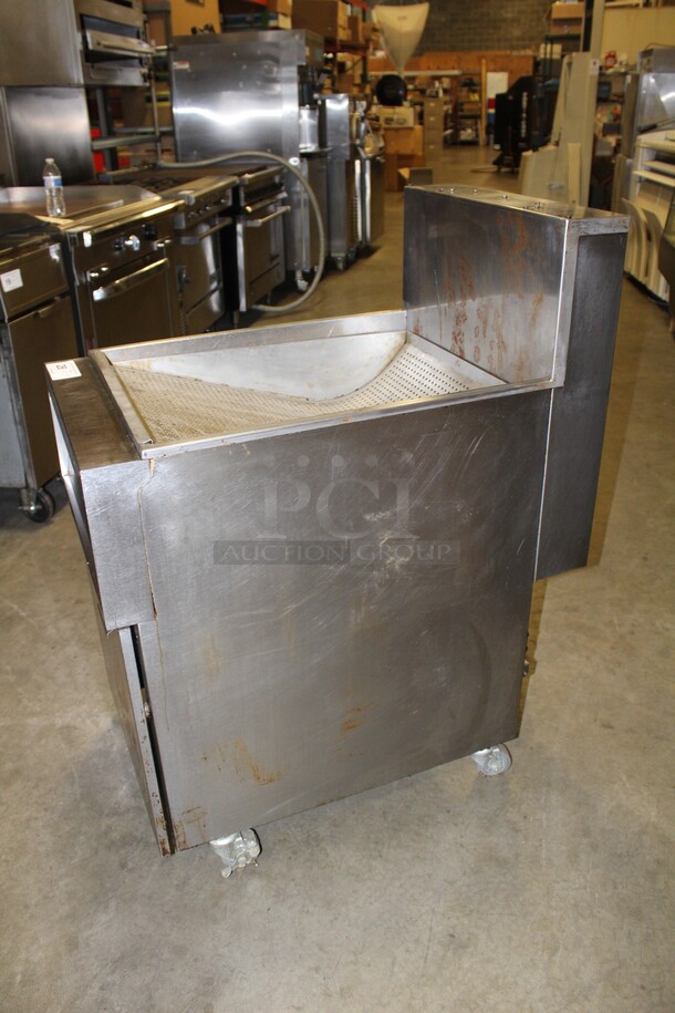 FABULOUS! Vulcan Commercial Stainless Steel Freestanding French Fry/Fried Food Dump Station On Commercial Casters. 21x34.5x44 - Image 3 of 5