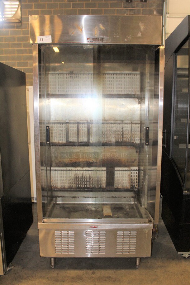 SUPER FIND! Esquire Mechanical Model FL-7G Commercial Natural Gas Rotisserie Oven. 38.5x26x80 - Image 1 of 9
