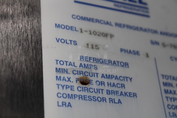 NICE! McCall Model 1-1020FP Commercial Stainless Steel Single Door Pass Thru Freezer. 27.5x34x84. 115V/60Hz. Working When Pulled! - Image 8 of 9