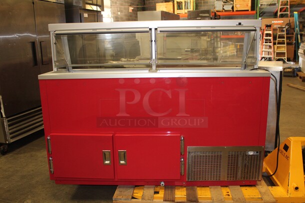 WOW! Hussmann Model DCSG-12-D Commercial 12 Flavor Ice Cream Dipping Display Merchandiser. 67x26x51.5. 115V/60Hz. Working When Pulled! - Image 6 of 7