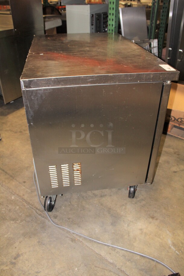 FABULOUS! Superior Model UR48 Commercial Stainless Steel 2 Door Undercounter Refrigerator/Cooler On Commercial Casters. 48x30x36. 115V/60Hz. Working When Pulled! - Image 7 of 7