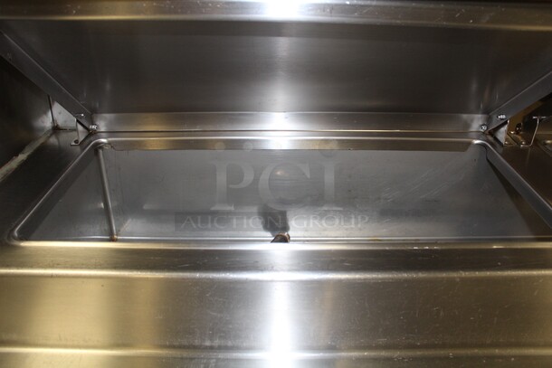 TERRIFIC! Delfield Model 18666PT Commercial Stainless Steel Refrigerated Prep Table With Two Stainless Steel Shelves. 66x32.5x73.25. 115V/60Hz. 1 Phase. Tested And Does Not Power On.  - Image 4 of 9