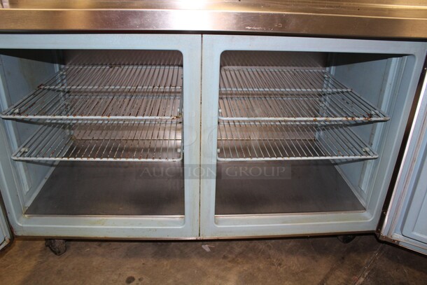 TERRIFIC! Delfield Model 18666PT Commercial Stainless Steel Refrigerated Prep Table With Two Stainless Steel Shelves. 66x32.5x73.25. 115V/60Hz. 1 Phase. Tested And Does Not Power On.  - Image 5 of 9