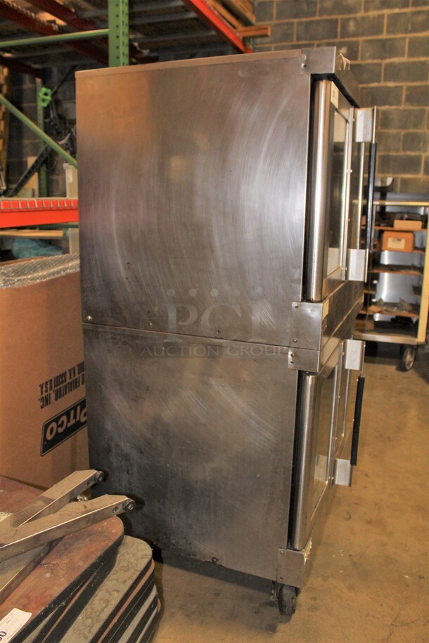 (x2) 2 AMAZING! Hobart Commercial Stainless Steel Natural Gas Full Size Convection Ovens On Commercial Casters. 40x31x69.5. 2 Times Your Bid. - Image 7 of 8