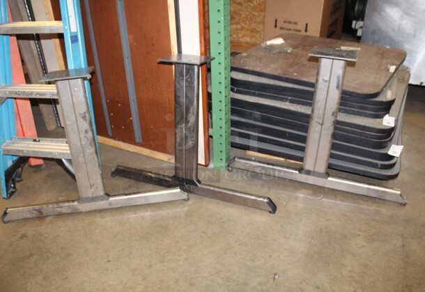 3 TIMES YOUR BID! 3 Commercial Table Bases. 37x6x27 - Image 1 of 5