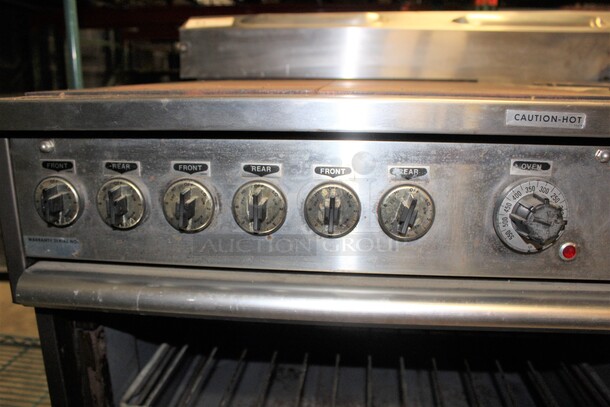 GREAT FIND! Garland Commercial Stainless Steel Electric Double Oven With Griddles And Two Burners. 60x31.5x43 - Image 4 of 8
