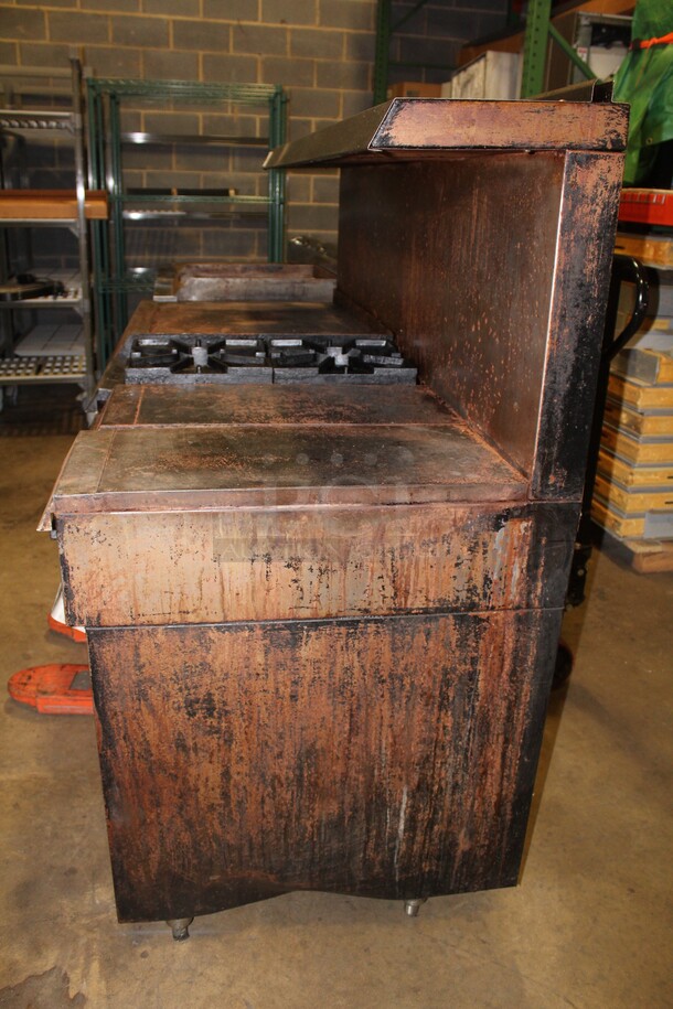 WOW! Garland Commercial Stainless Steel Natural Gas Double Oven With Two Burners And Griddle. 75x31x59 - Image 6 of 8