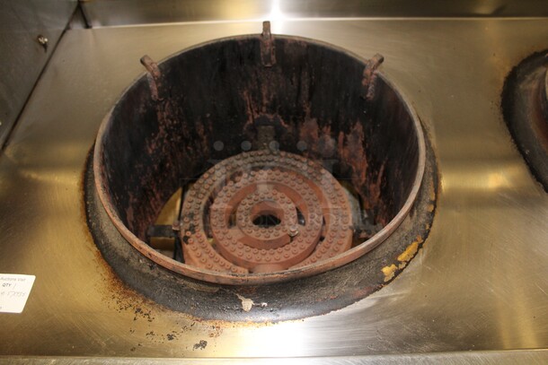 FANTASTIC! Imperial Model ICRA-2 Commercial Stainless Steel Chinese Natural Gas 2 Burner Wok  With Water Cooled Top And 4 Legs. 60x41.5x43.5 - Image 2 of 11