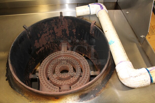 FANTASTIC! Imperial Model ICRA-2 Commercial Stainless Steel Chinese Natural Gas 2 Burner Wok  With Water Cooled Top And 4 Legs. 60x41.5x43.5 - Image 3 of 11
