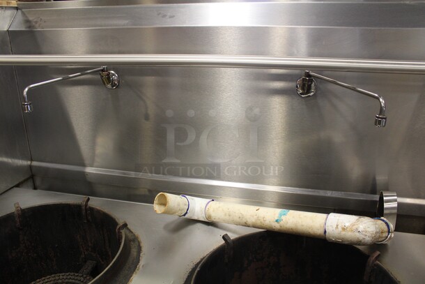 FANTASTIC! Imperial Model ICRA-2 Commercial Stainless Steel Chinese Natural Gas 2 Burner Wok  With Water Cooled Top And 4 Legs. 60x41.5x43.5 - Image 4 of 11