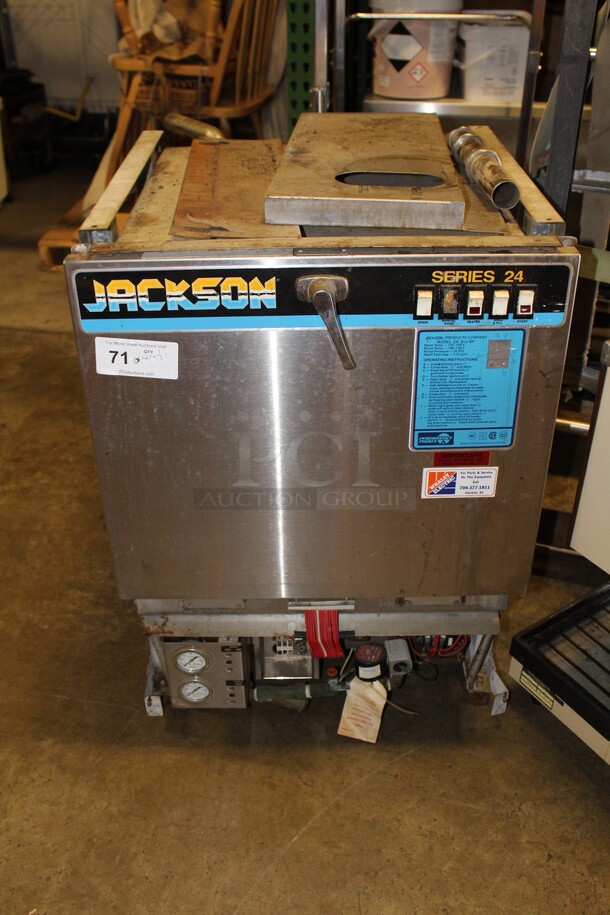 GREAT! Jackson Series 24 Commercial Stainless Steel Undercounter Dishwasher. 24x25x31. 115/208-230V. 1 Phase. Working When Pulled! - Image 1 of 6
