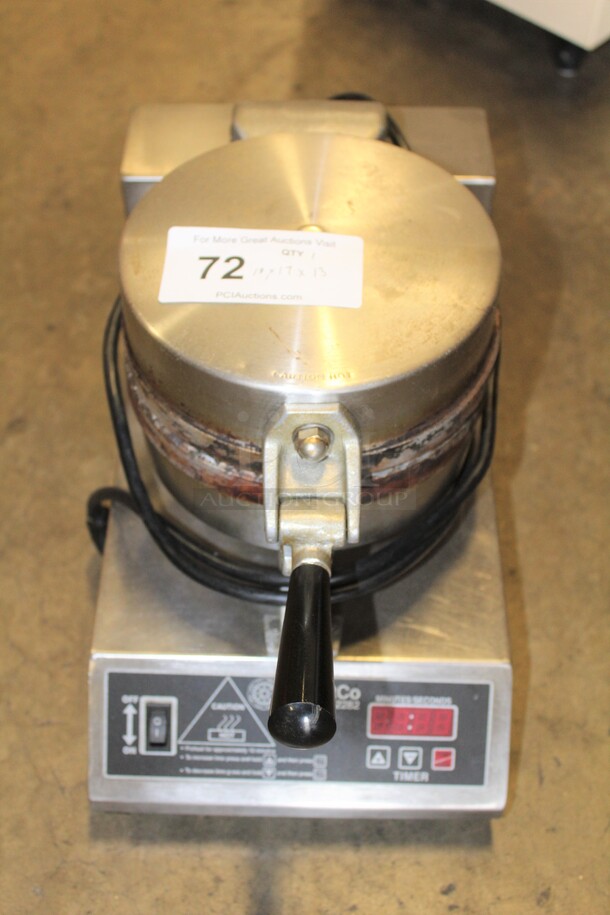 WOW! CoBatCo Model MD10SSE-L Commercial Stainless Steel Waffle/Waffle Cone Baker. 10x17x13. 120V/60Hz. Working When Pulled! - Image 1 of 7