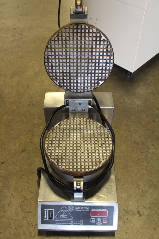 WOW! CoBatCo Model MD10SSE-L Commercial Stainless Steel Waffle/Waffle Cone Baker. 10x17x13. 120V/60Hz. Working When Pulled! - Image 2 of 7
