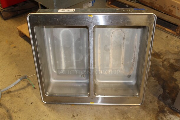 NICE! Commercial Stainless Steel Two Pan Drop In Heated Well. 28x25x15