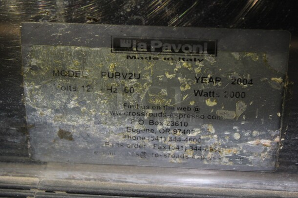 FANTASTIC! la Pavoni Model PUBV2U Commercial Espresso Machine. 20x20.5x20. 120V/60Hz. Working When Pulled! - Image 3 of 6