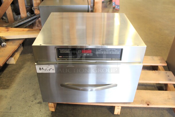 SUPER! Carter Hoffmann Model HDW-1 Commercial Stainless Steel Humified Drawer Food Warmer. 23.5x23.5x17. 120V/60Hz. Working When Pulled!