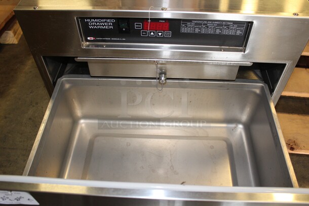 SUPER! Carter Hoffmann Model HDW-1 Commercial Stainless Steel Humified Drawer Food Warmer. 23.5x23.5x17. 120V/60Hz. Working When Pulled! - Image 2 of 7