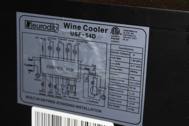 FABULOUS! Eurodib Model USF-54D Commercial Wine Cooler. 23.5x25x34. 110-120V/60Hz. Has Been Serviced And Is Now Tested And Working!  - Image 4 of 6