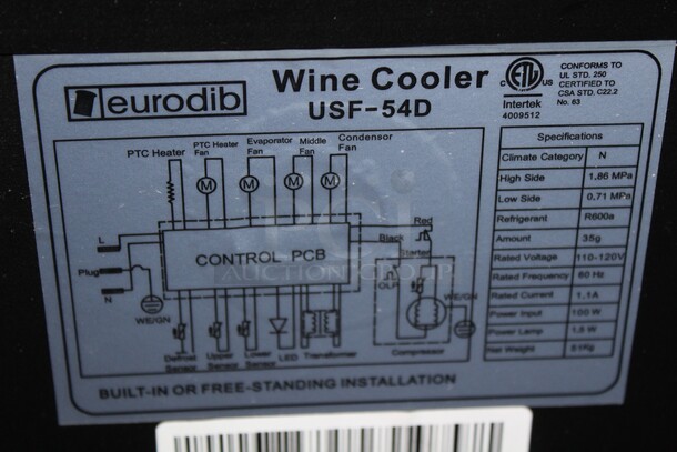 FABULOUS! Eurodib Model USF-54D Commercial Wine Cooler. 23.5x25x34. 110-120V/60Hz. Needs Motherboard And Part Has Been Ordered Due To Arrive Wednesday 9/16. Should Be Working By Pickup On Thursday Sept 17! - Image 5 of 6