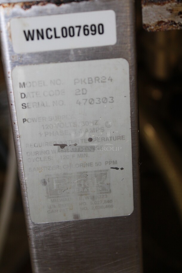 WOAH! Perlick Model PKBR24 Commercial Stainless Steel Underbar Glass Washer. 24x24x39.5. 120V/60Hz. 1 Phase.  - Image 3 of 10
