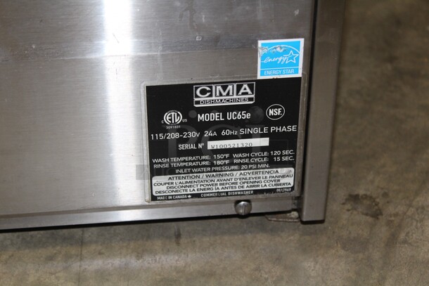 FANTASTIC! CMA Dishmachines Model UC65e Commercial Stainless Steel Undercounter Dishwasher. 24x25x34. 115/208-230V. 60Hz. 1 Phase. - Image 6 of 10