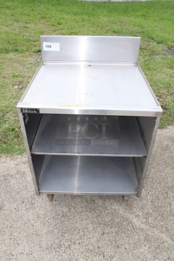 AWESOME! Perlick Model 7057-2 Commercial Stainless Steel Bar Glass Storage Cabinet. 24x24.5x35.5.