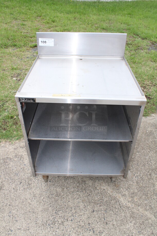 AWESOME! Perlick Model 7057-2 Commercial Stainless Steel Bar Glass Storage Cabinet. 24x24.5x35.5. - Image 1 of 7