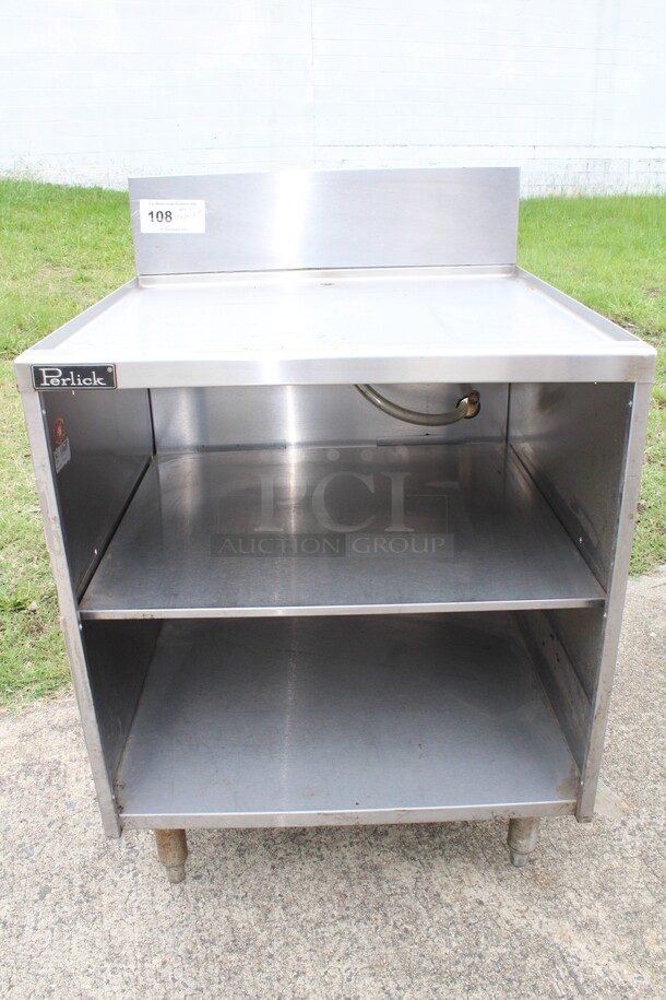 AWESOME! Perlick Model 7057-2 Commercial Stainless Steel Bar Glass Storage Cabinet. 24x24.5x35.5. - Image 4 of 7