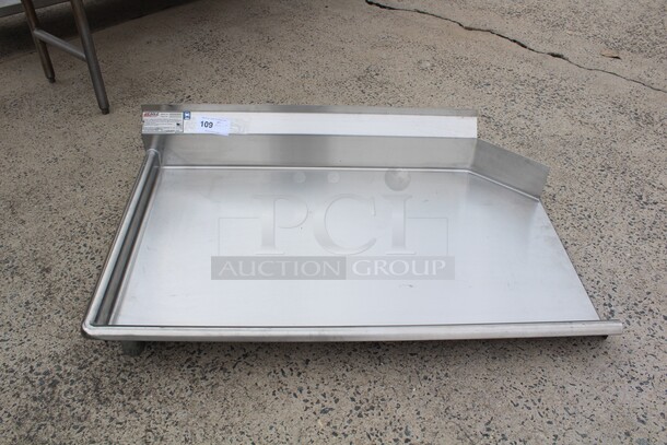 FANTASTIC! Eagle Model CDTL-48-16/3 Commerical Stainless Steel Left Side 16 Gauge Clean Dish Table Top. 48x30x11.5
