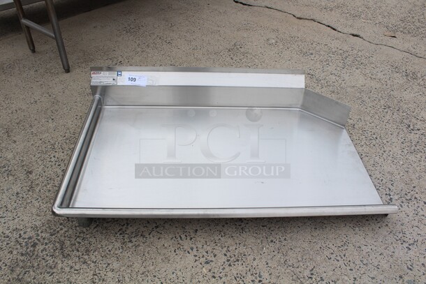FANTASTIC! Eagle Model CDTL-48-16/3 Commerical Stainless Steel Left Side 16 Gauge Clean Dish Table Top. 48x30x11.5
 - Image 1 of 3