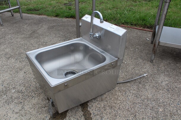 WOW! Advance Tabco Model 7-PS-30 Commercial Stainless Steel Hands Free Sink With Knee Valve And Faucet. 17x24x18.5 - Image 4 of 5