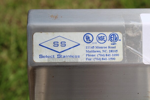 GREAT FIND! Select Stainless Commercial Stainless Steel Table With Drain Hole and Undershelf. 24x24x34.5 - Image 2 of 5