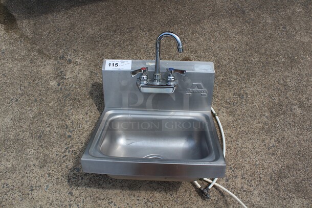 WOW! Advance Tabco Commercial Stainless Steel Wall Mount Hand Sink With Faucet. 17.25x15.25x20