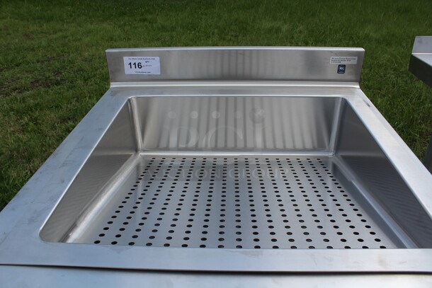 AWESOME! Atlanta Custom Fabricators Commercial Stainless Steel Freestanding Fried Food Dump Station With Under Storage. 28x30x40 - Image 2 of 7