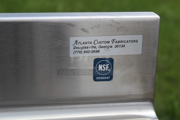 AWESOME! Atlanta Custom Fabricators Commercial Stainless Steel Freestanding Fried Food Dump Station With Under Storage. 28x30x40 - Image 3 of 7