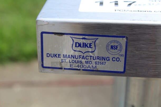 WOW! Duke Manufacturing   Commercial Stainless Steel Work Table With Galvanized Under Shelf On Commercial Casters. 28x30x41.5 - Image 2 of 5