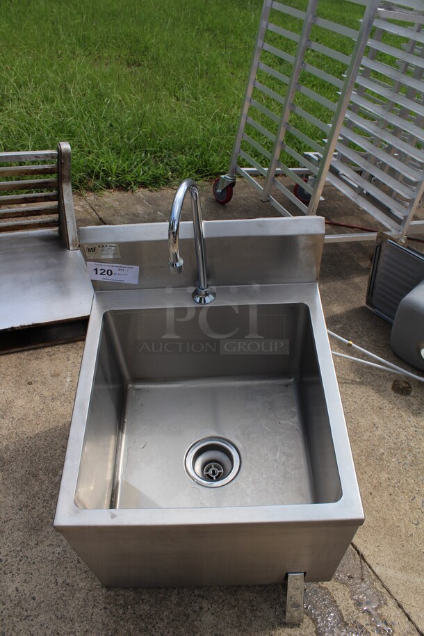 FABULOUS! S.S.P.Inc. Commercial Stainless Steel Hands Free Sink With Knee Valve And Faucet. 18x20x29 - Image 2 of 6