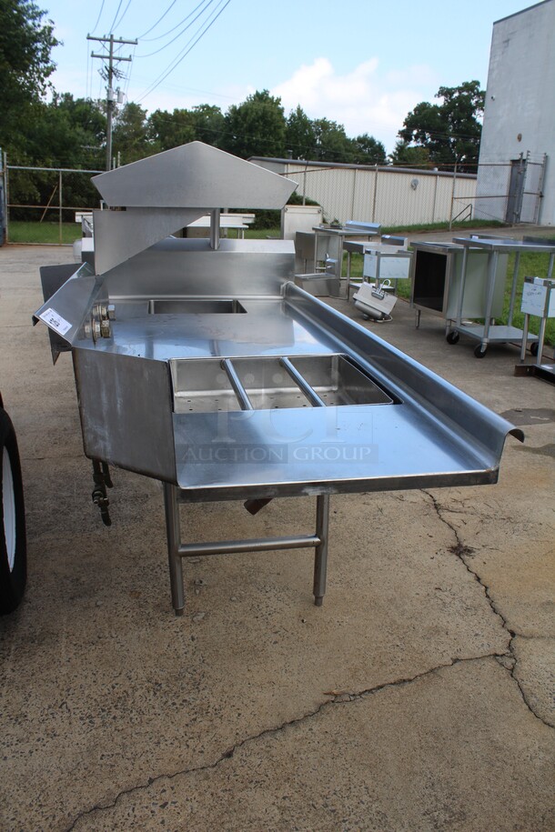 WOW! Commercial Stainless Steel Table With Sink And Drain Board Sink And Overhead Shelf. 81x36.5x59.25 - Image 6 of 7