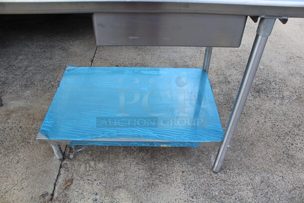 FANTASTIC! Eagle Model SDTR-84-16/3 Commercial Stainless Steel 16 Gauge Right Side Dirty Dish Table With Pre-rinse Sink, Scrap Hole Cutout  and Undershelf. 83.5x29.5x42.5 - Image 3 of 6