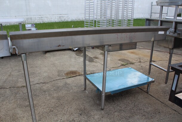 FANTASTIC! Eagle Model SDTR-84-16/3 Commercial Stainless Steel 16 Gauge Right Side Dirty Dish Table With Pre-rinse Sink, Scrap Hole Cutout  and Undershelf. 83.5x29.5x42.5 - Image 6 of 6