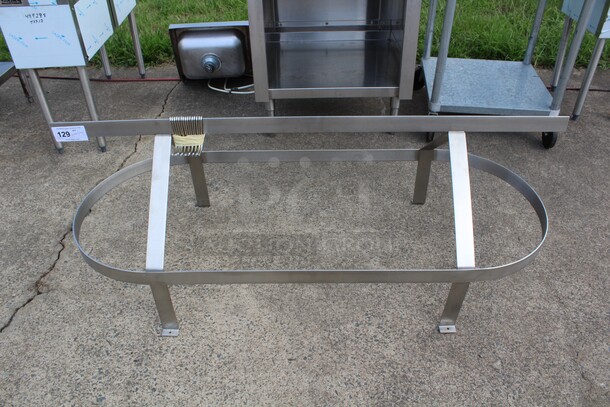 COOL! Commercial Stainless Steel Ceiling Mounted Pot Rack With Hooks. 60x24.5x22 - Image 1 of 3