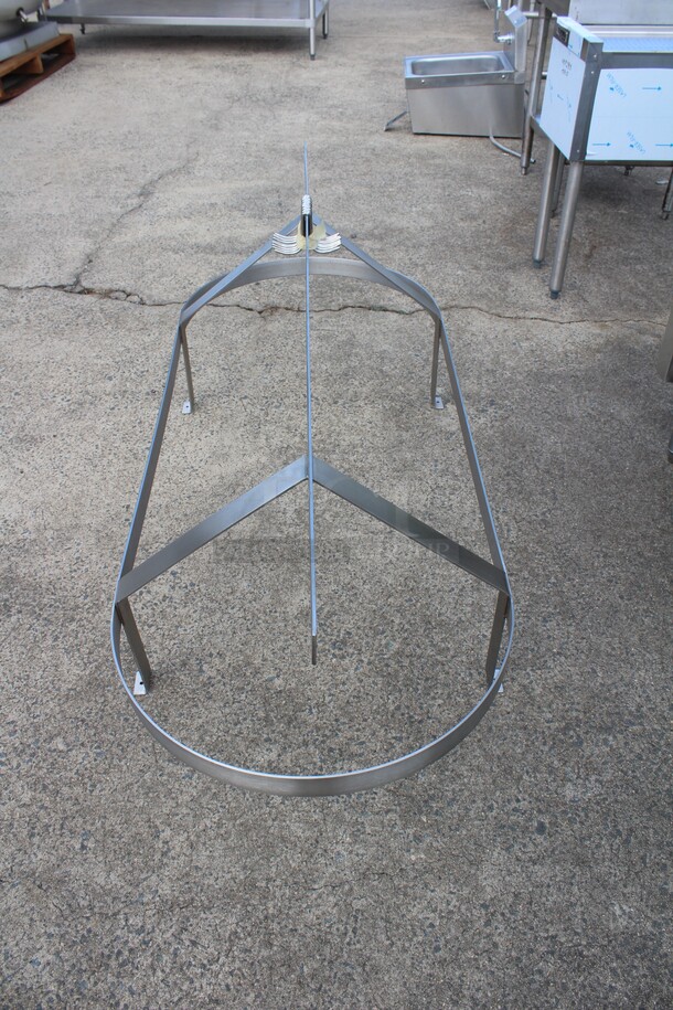 COOL! Commercial Stainless Steel Ceiling Mounted Pot Rack With Hooks. 60x24.5x22 - Image 2 of 3