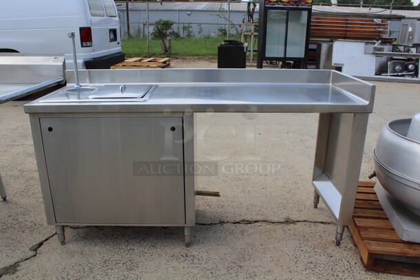 WOW! Commercial Stainless Steel Work Table With Covered Sink. 72x25x40 - Image 1 of 6