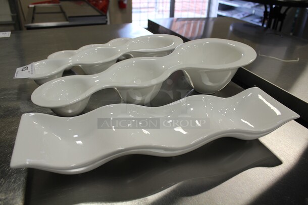 ALL ONE MONEY! Ceramic Serving Trays.  - Image 2 of 3