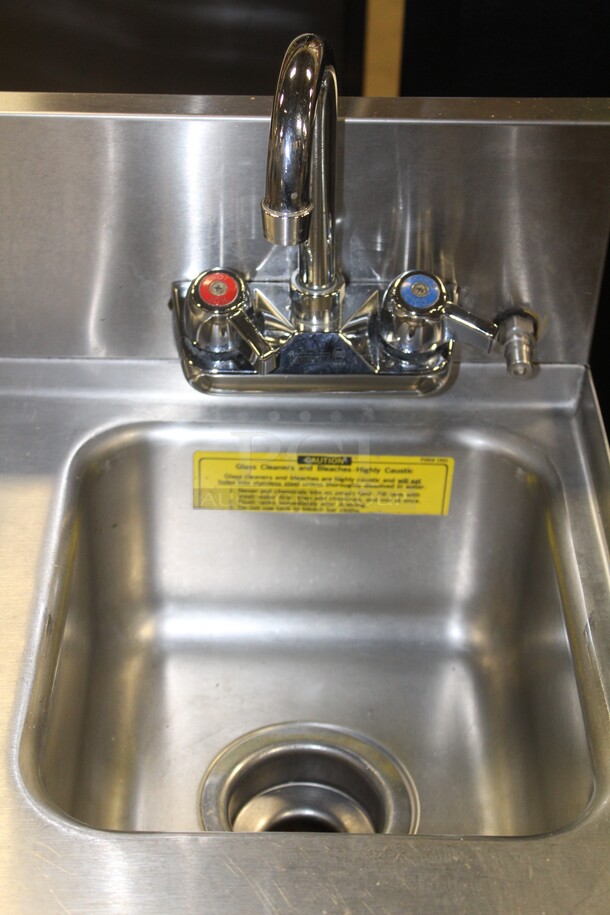 NICE! Perlick Commercial Stainless Steel Underbar Sink With Faucet. 24x24x36 - Image 3 of 8