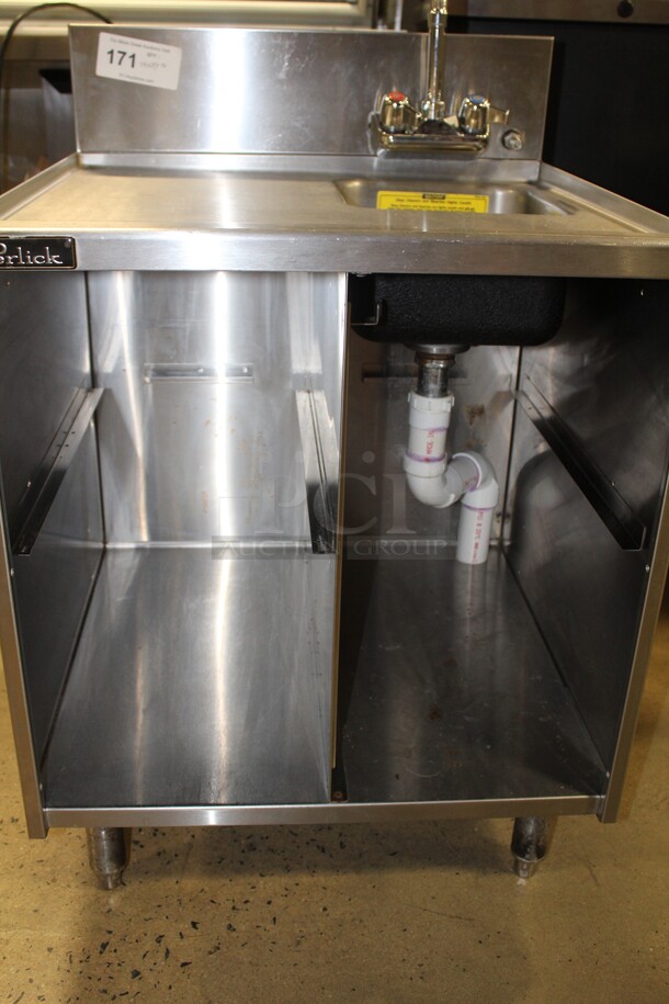 NICE! Perlick Commercial Stainless Steel Underbar Sink With Faucet. 24x24x36 - Image 5 of 8