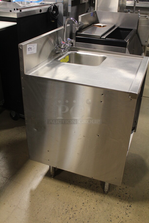 NICE! Perlick Commercial Stainless Steel Underbar Sink With Faucet. 24x24x36 - Image 6 of 8
