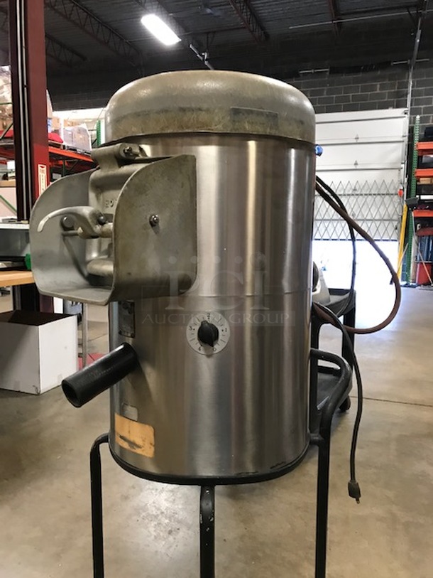 FANTASTIC! Hobart Model 6115 Commercial Stainless Steel Potato Peeler On Stand. 16.5x16.5x37.5. 115V/60Hz. 1 Phase. Working When Pulled! - Image 3 of 5